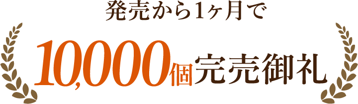 発売から１ヶ月で1000個完売御礼